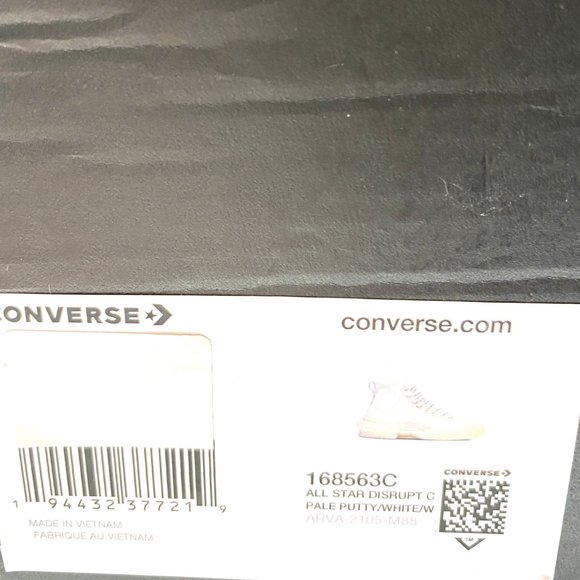 Converse Men Size 11 168563C CT ALL STAR DISRUPT Pale Putty White Canvas Sneake - Picture 8 of 8